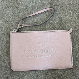 Kate Spade Pink Leather Clutch Wristlet